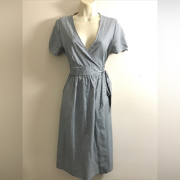 J. Crew Dresses & Skirts - J.CREW SILK Fontana Geo Printed Wrap Dress - 8